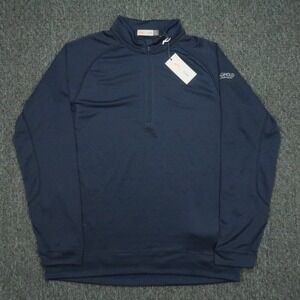 KJUS Pullover Mens Extra Large Blue Keano Half Zip Performance Golf NWT